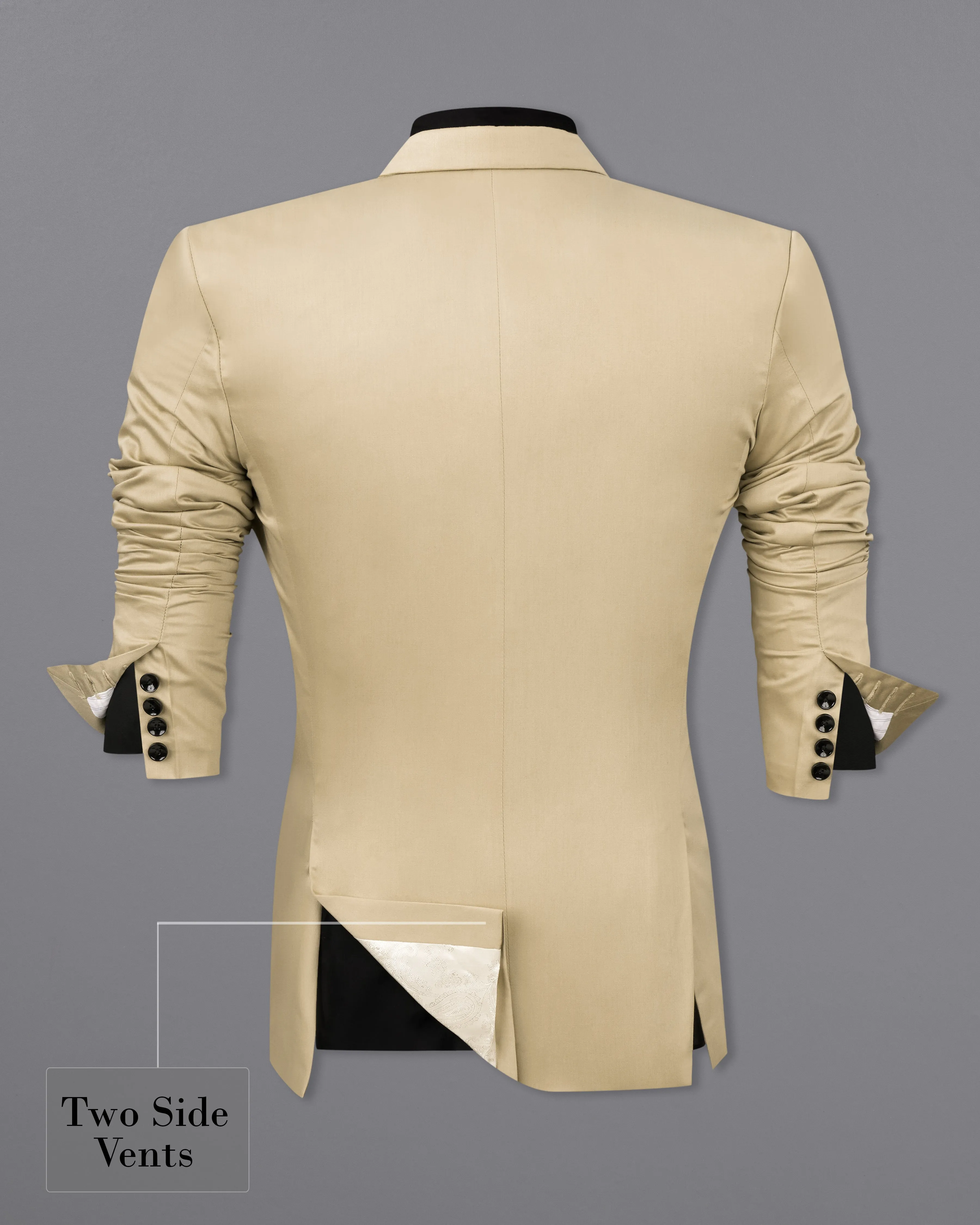 Hazelnut Wool Blend Double Breasted Blazer