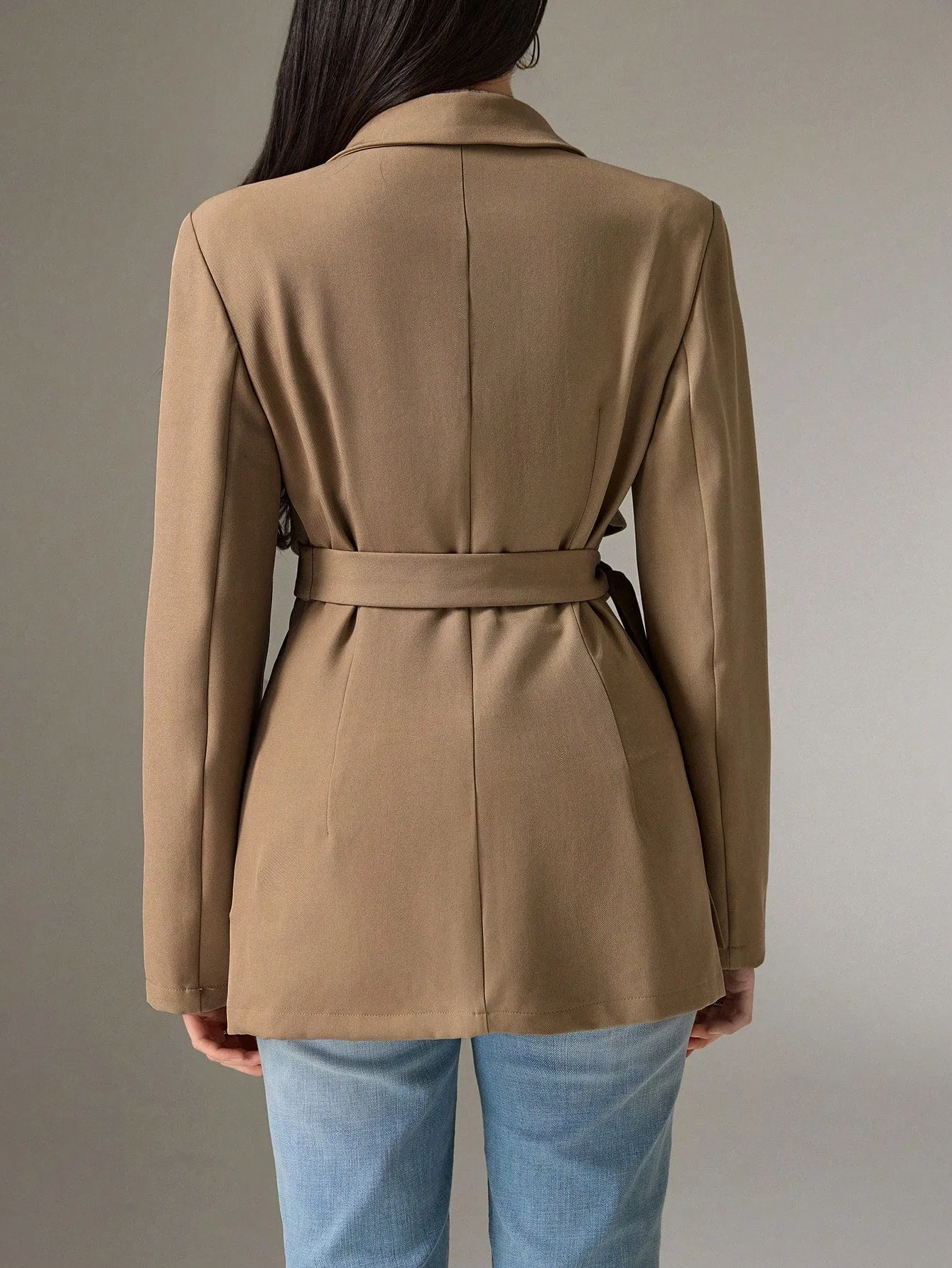 Heiryn Chaqueta de traje larga para mujer  CR