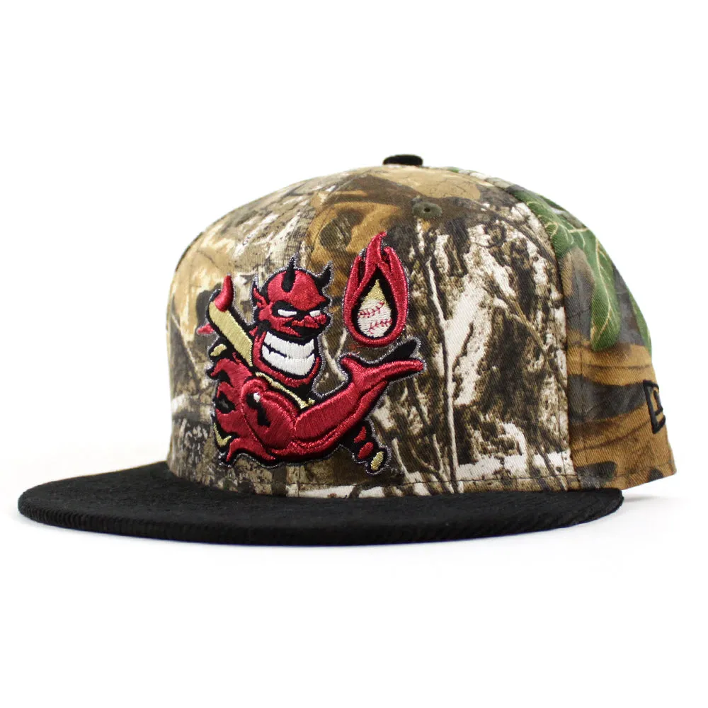 Hellrazors New Era 59Fifty Fitted Hat (Real Tree Camo Corduroy Gray Under Brim)
