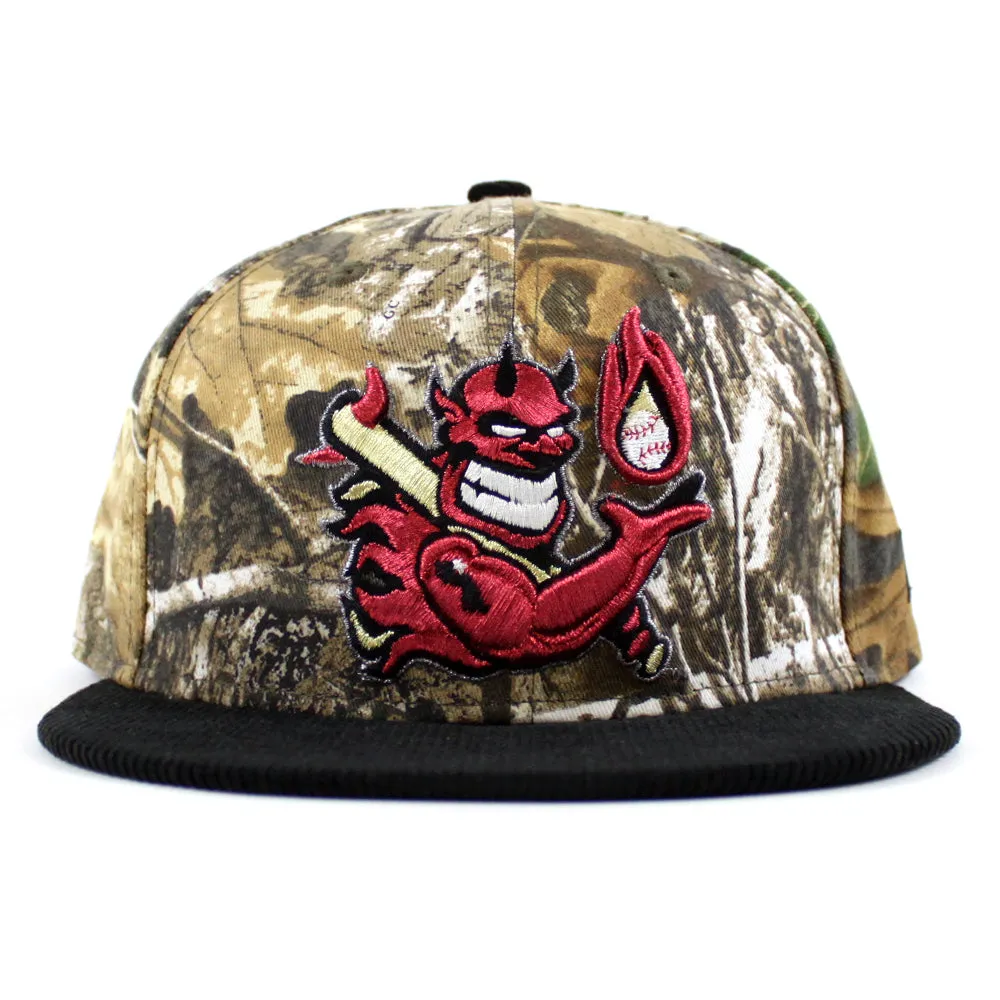 Hellrazors New Era 59Fifty Fitted Hat (Real Tree Camo Corduroy Gray Under Brim)