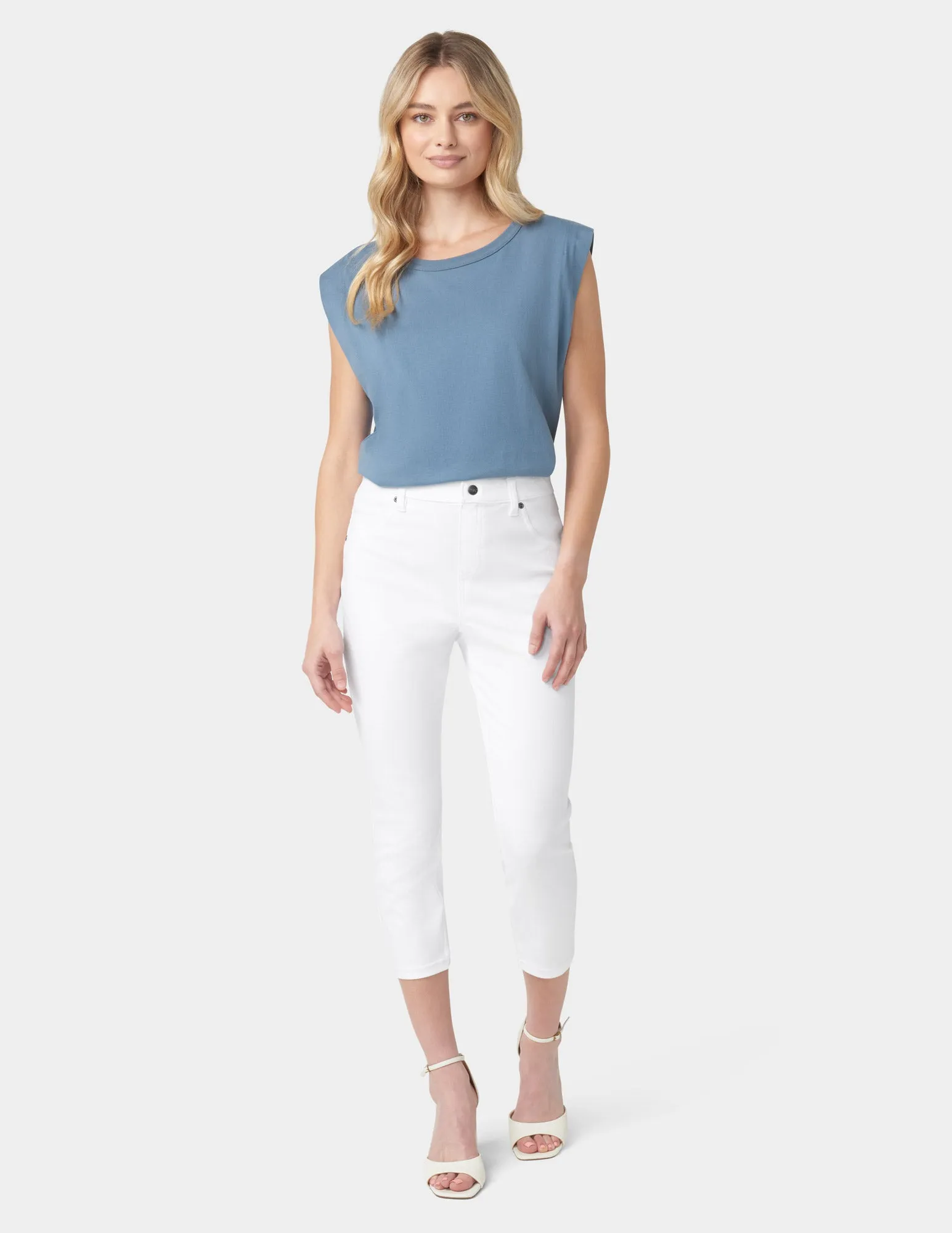 Hi-Rise Ultra Soft Denim Capri Legging