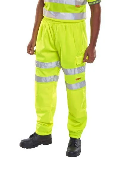 Hi Viz Jog Bottoms - Yellow