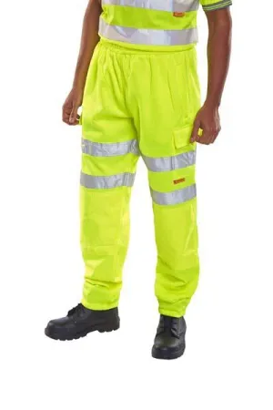 Hi Viz Jog Bottoms - Yellow