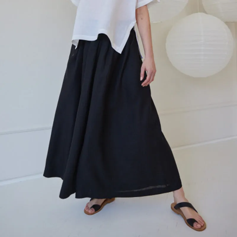 High Grade Linen Cotton Pleated Texture Casual Wide Leg Pants High Waist Loose Slimming Office Cropped Pants