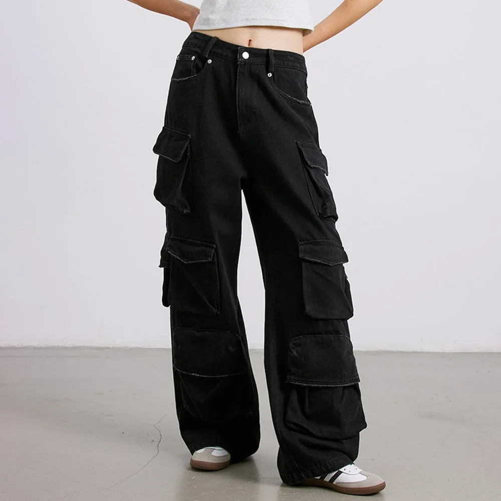 High Street Fashionable Multi-Pocket Cargo Pants