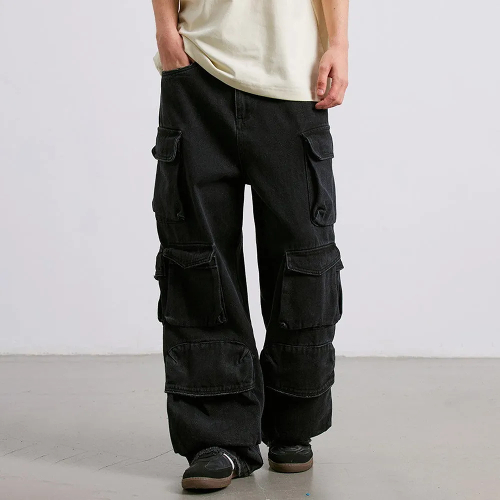 High Street Fashionable Multi-Pocket Cargo Pants