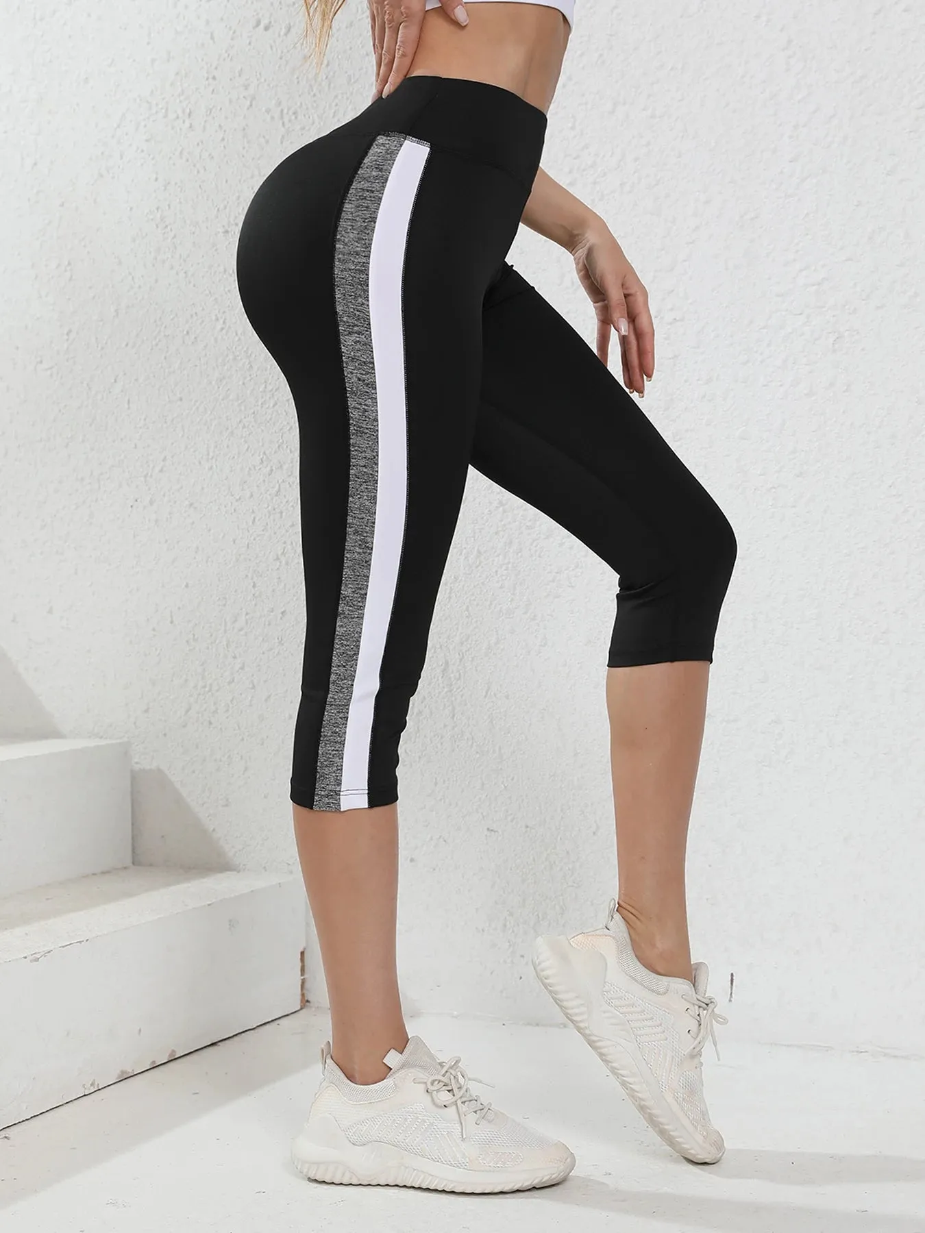 High Waist Tummy Control Yoga Capris for Women