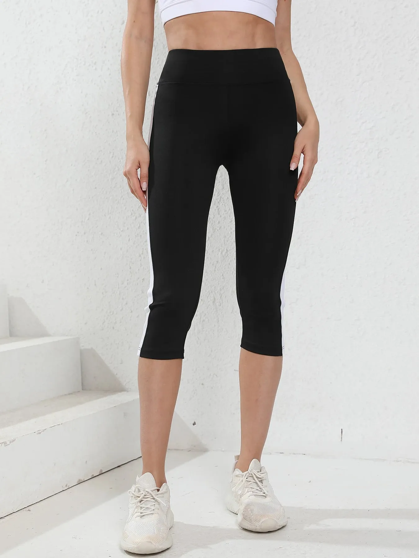 High Waist Tummy Control Yoga Capris for Women
