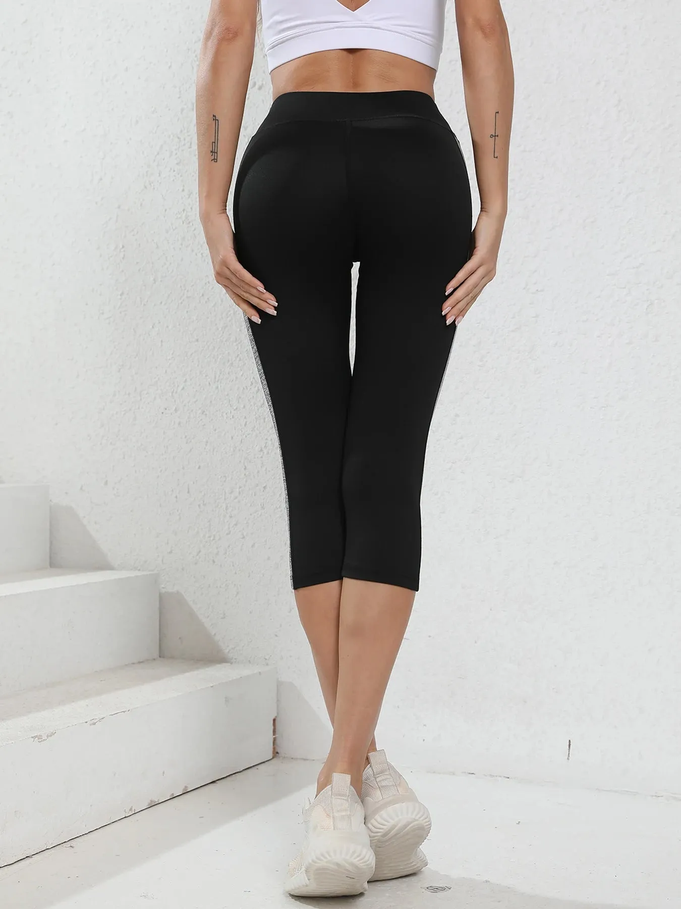 High Waist Tummy Control Yoga Capris for Women
