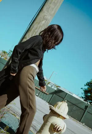 High Waisted Bootleg Trousers