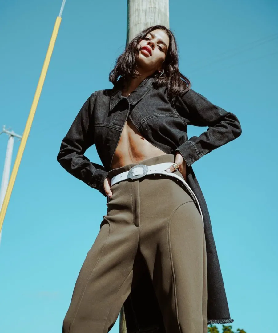 High Waisted Bootleg Trousers