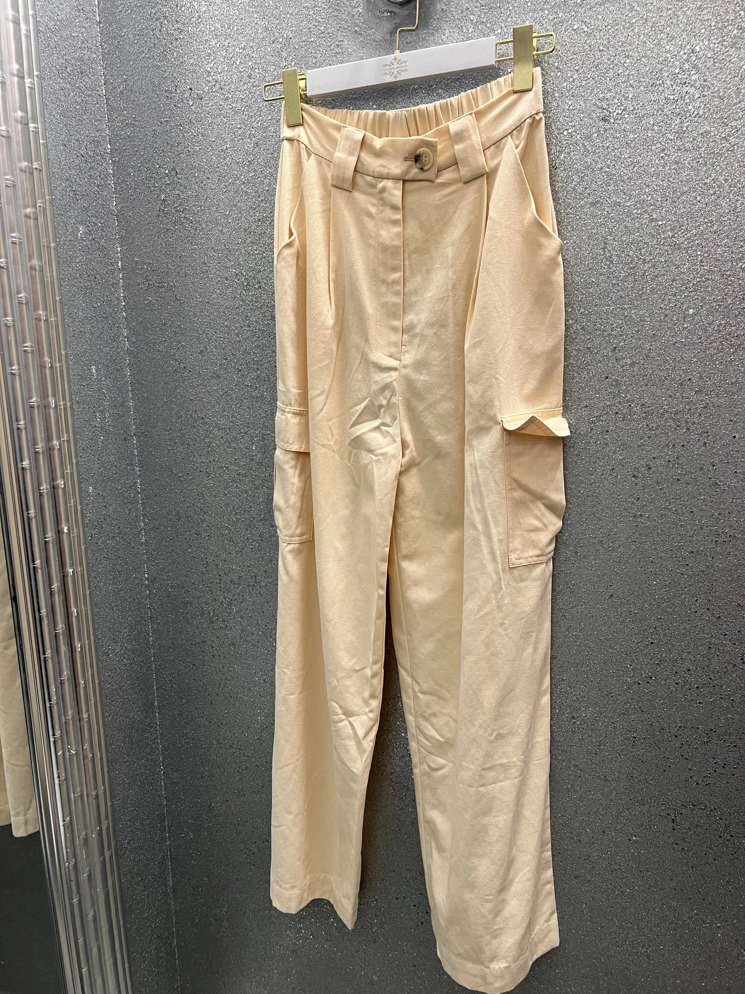 High waisted cream bottoms