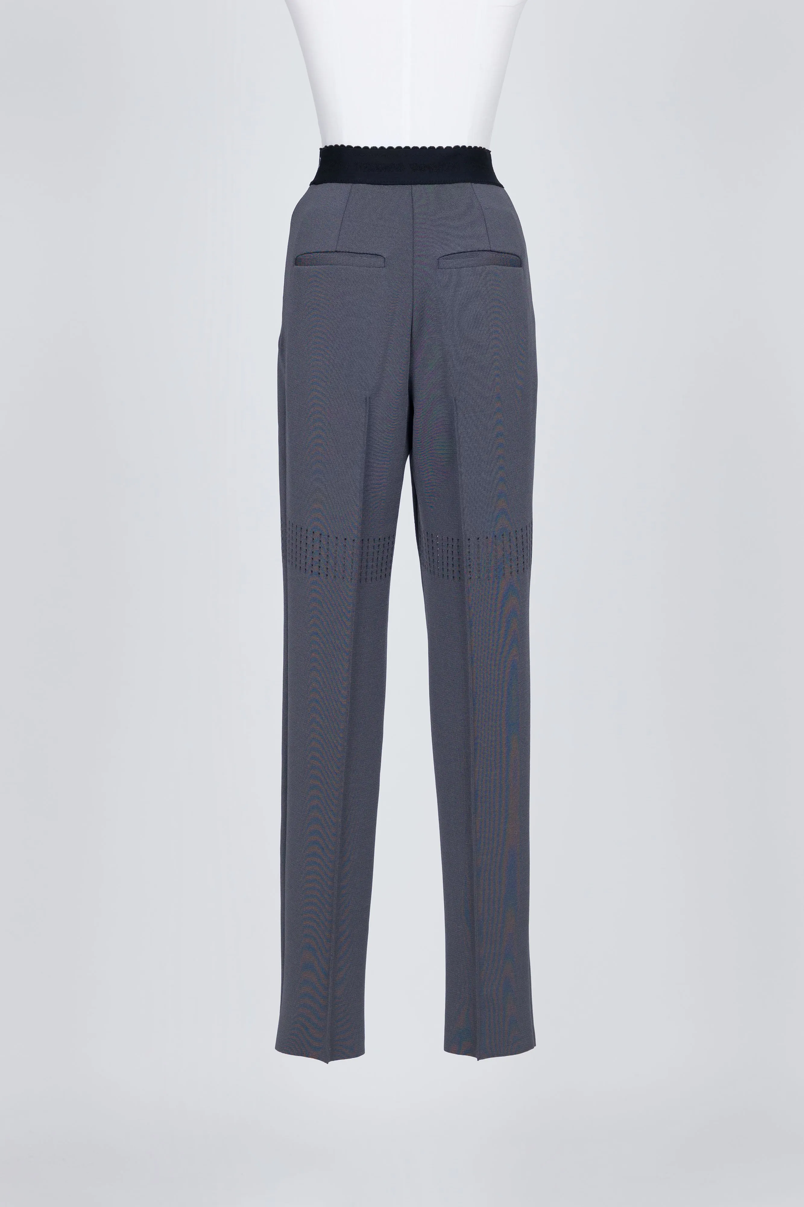 HIGH-WAISTED KNIT TROUSERS
