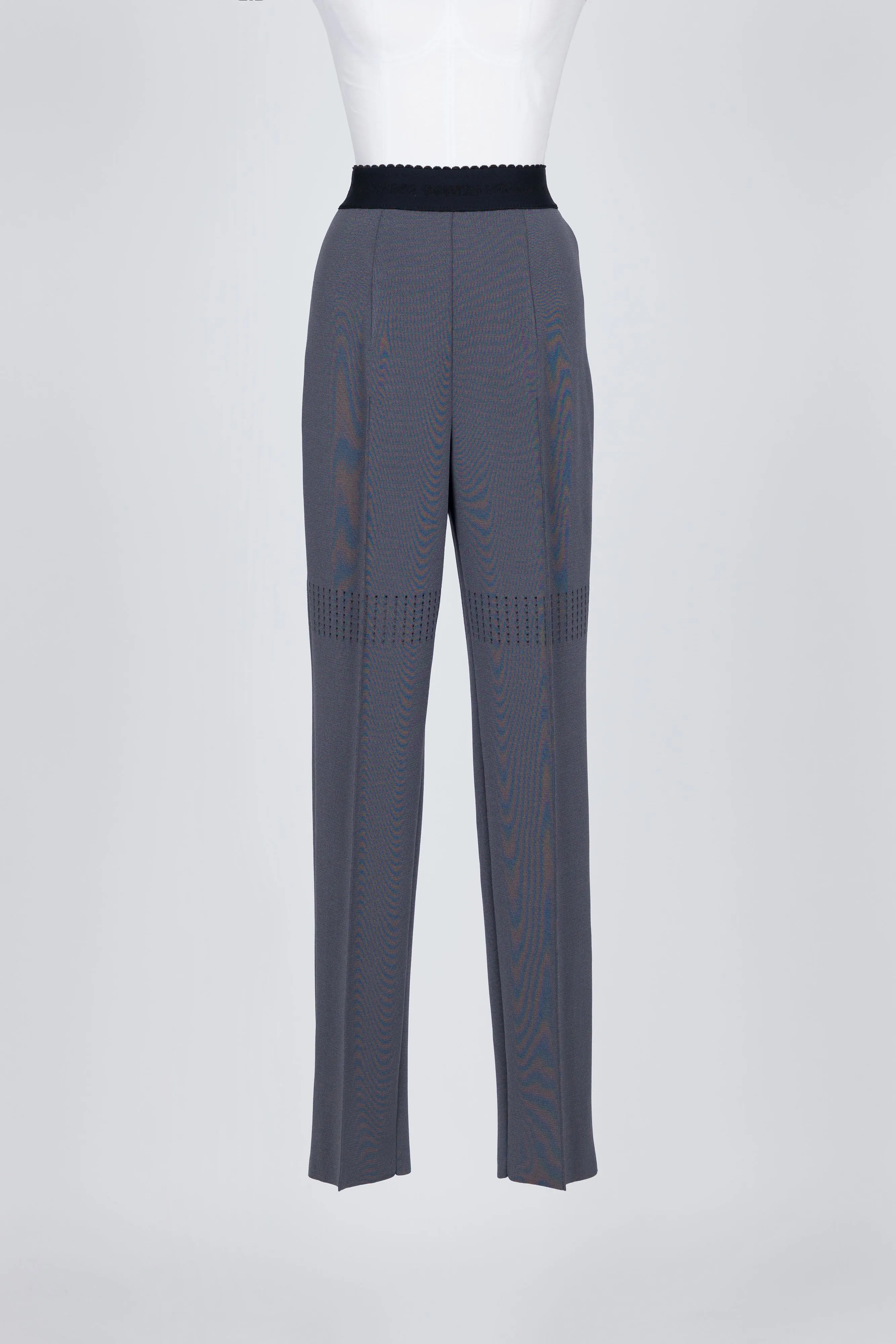 HIGH-WAISTED KNIT TROUSERS
