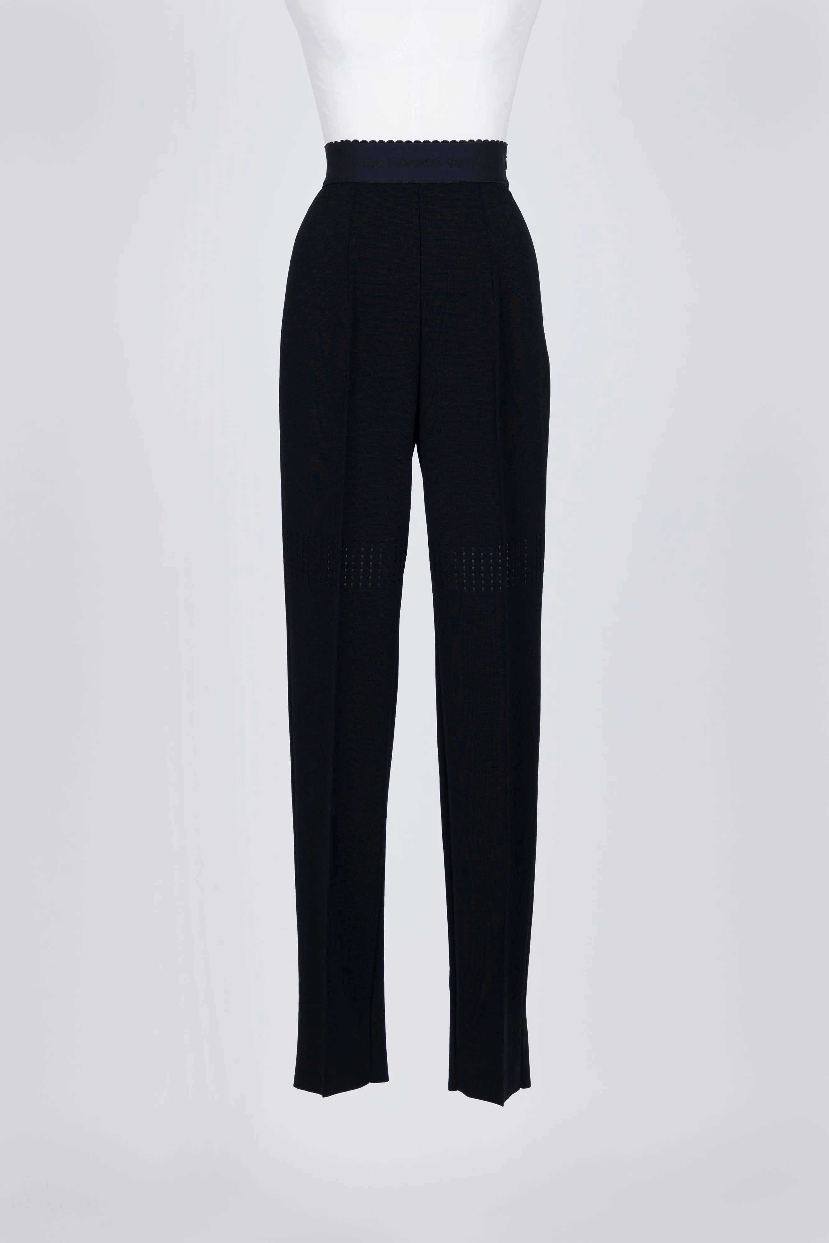 HIGH-WAISTED KNIT TROUSERS