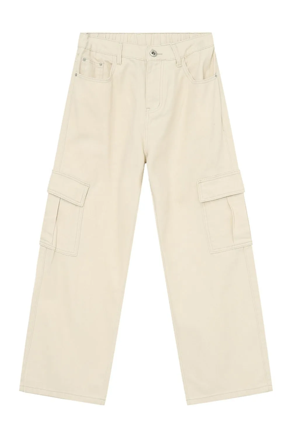Hight Rise Wide Leg Cargo Pants