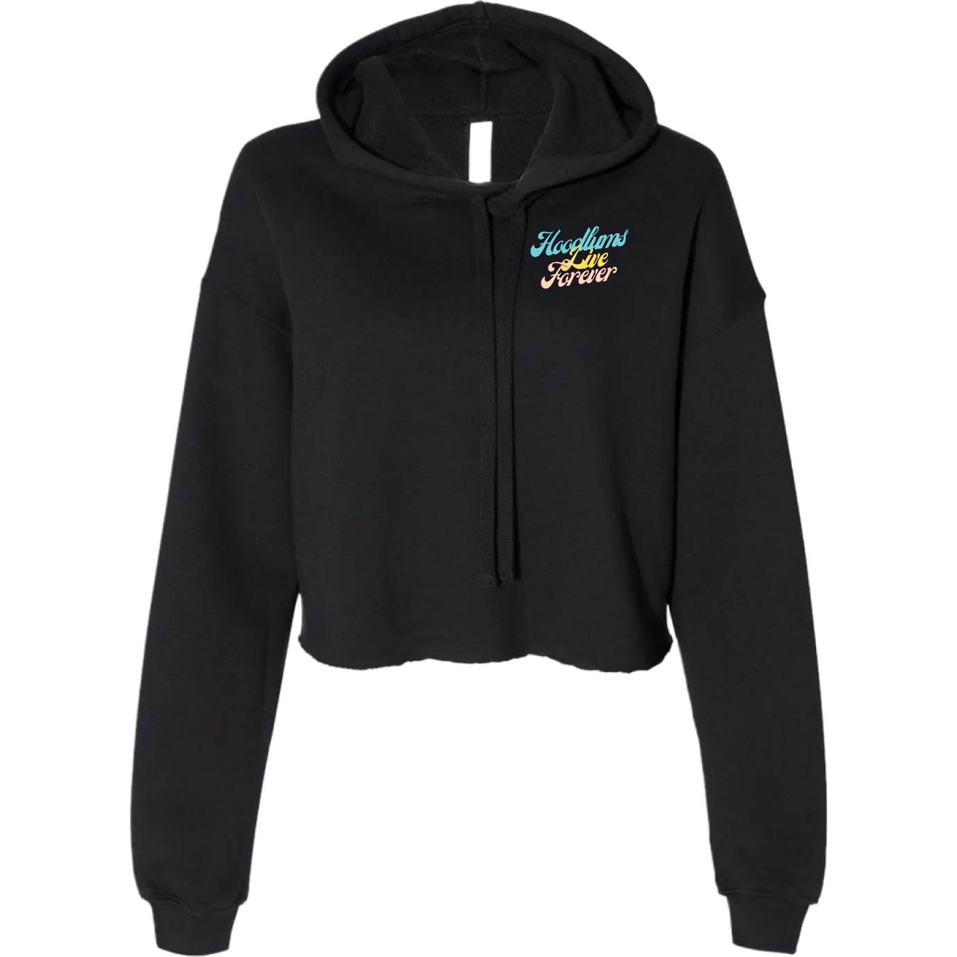 Hoodlums Live Forever Cropped Fleece Hoodie