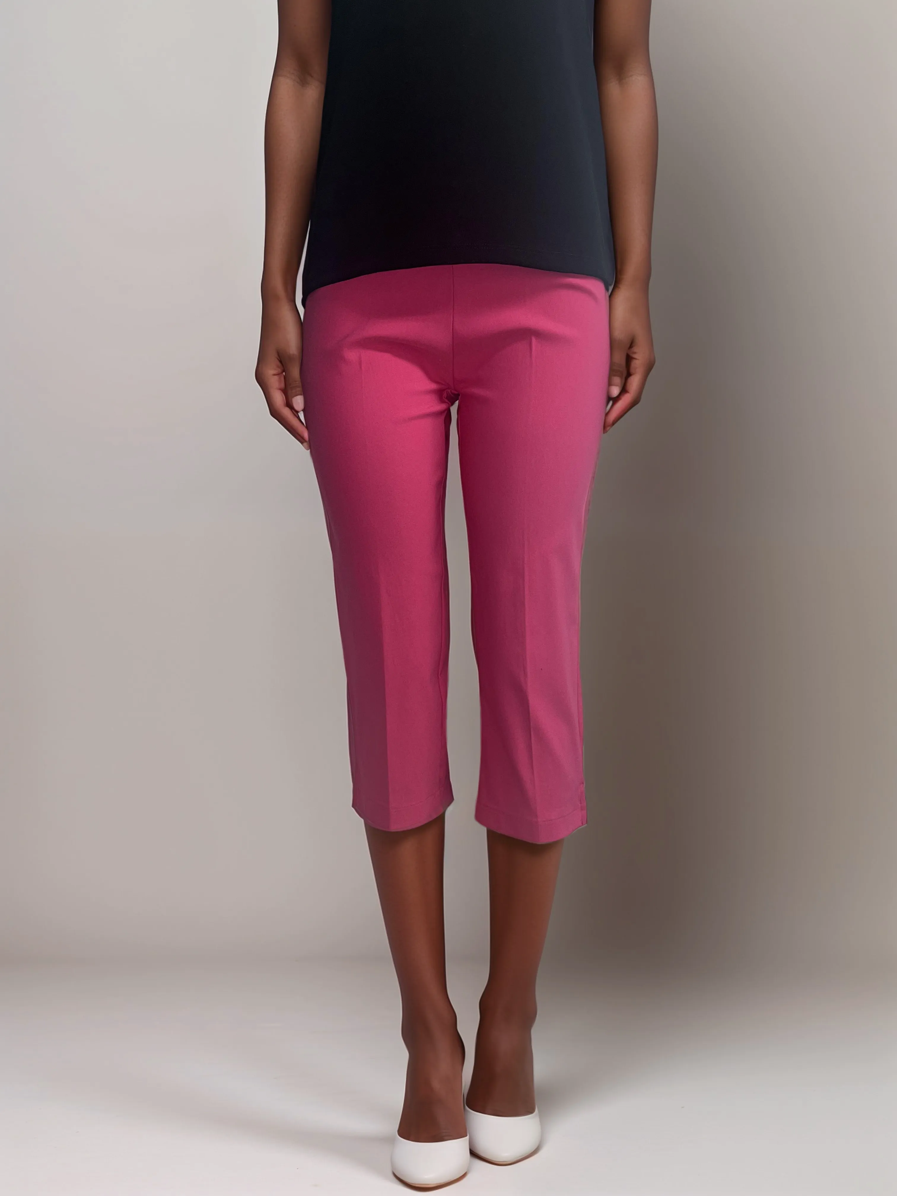 Hot Pink Stretch Capri