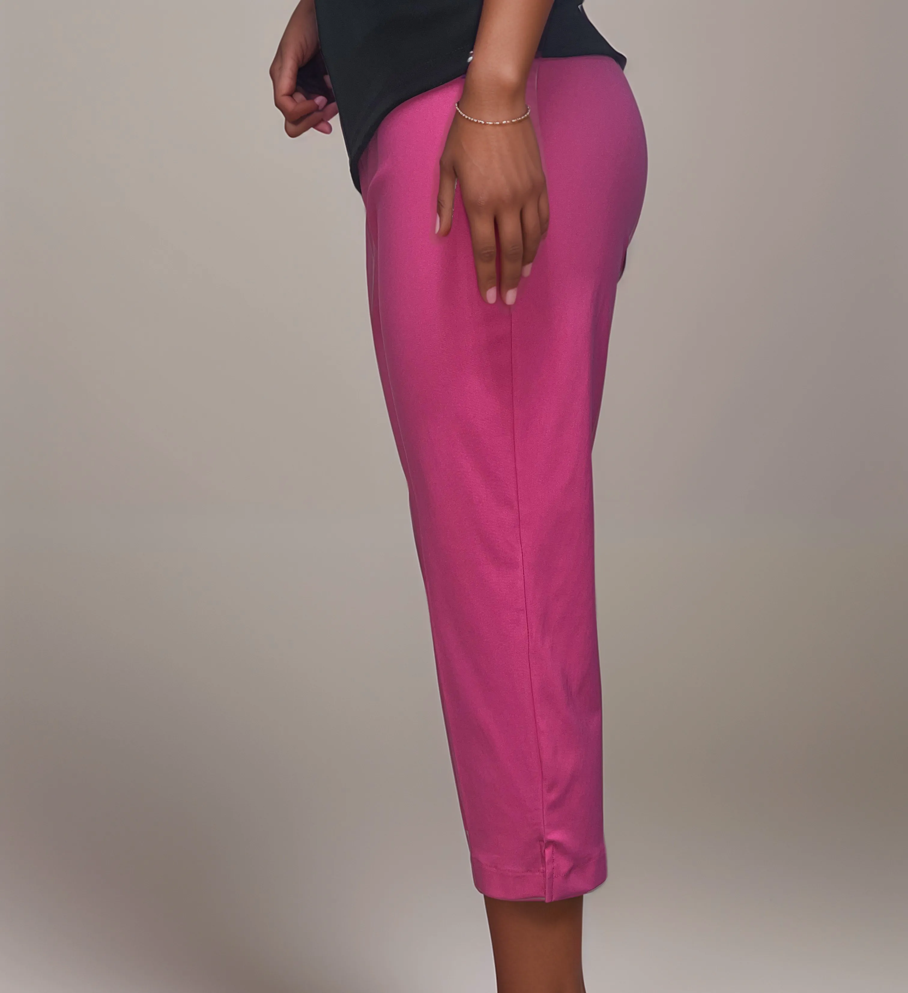 Hot Pink Stretch Capri