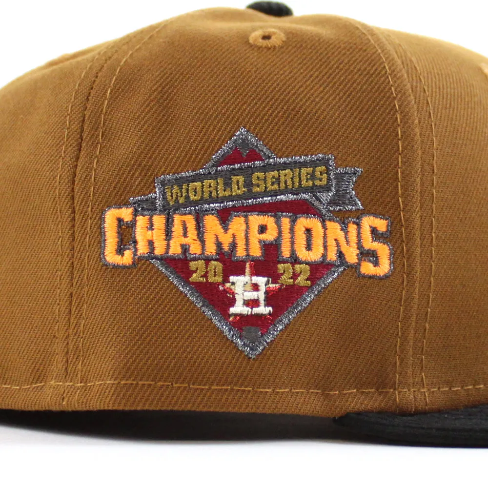 Houston Astros World Series Champions 2022 New Era 59Fifty Fitted Hat (Toasted Peanuts Corduroy Gray Under Brim)