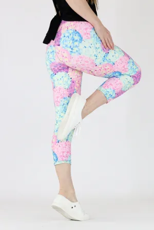 Hydrangea - Casual Capri Leggings