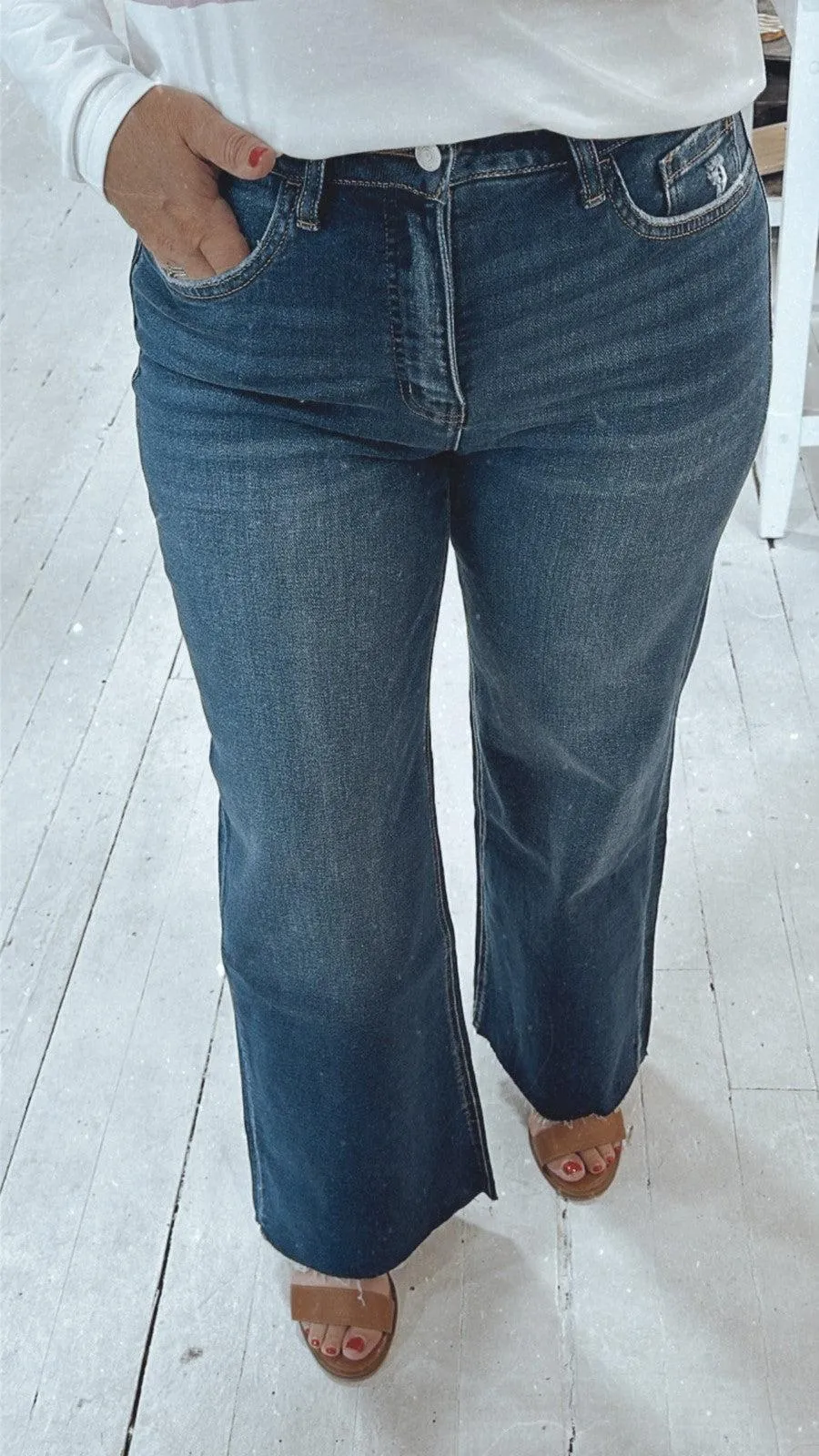 Idyllic Super High Rise Wide Leg Jean