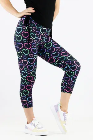 Iridescent Love - Casual Capri Leggings