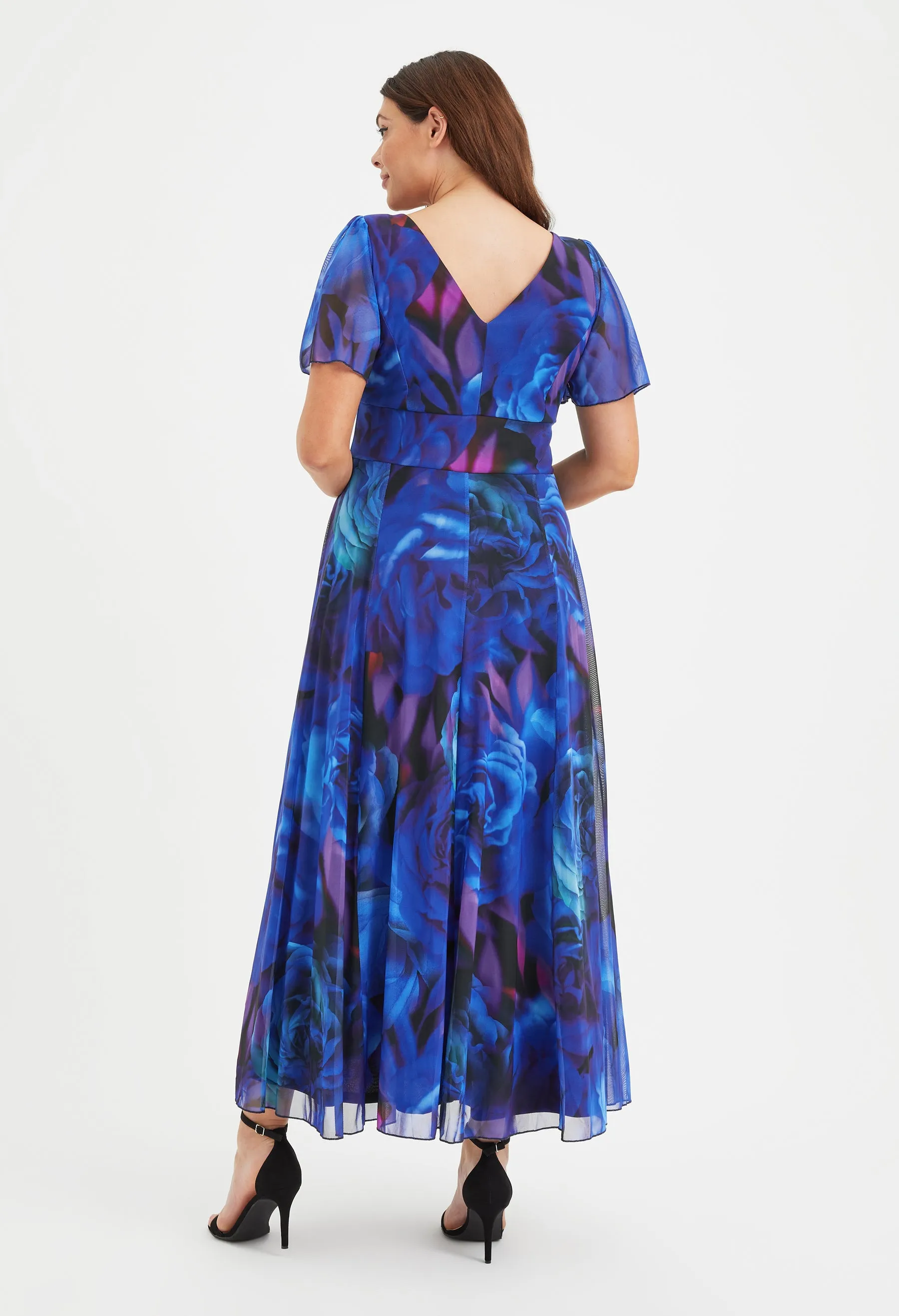 Isabelle Curve  Angel Sleeve Maxi Dress