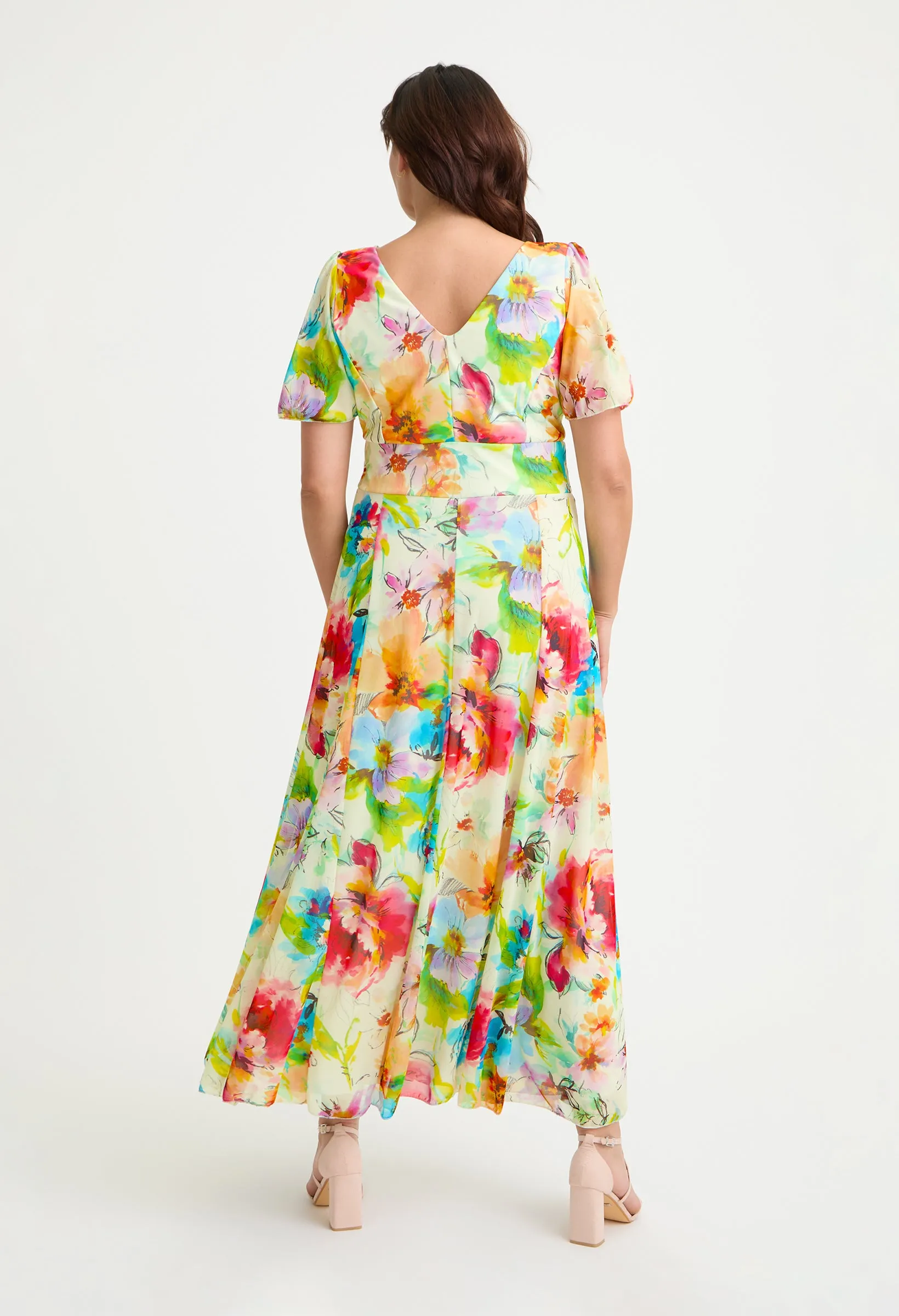 Isabelle Curve  Angel Sleeve Maxi Dress