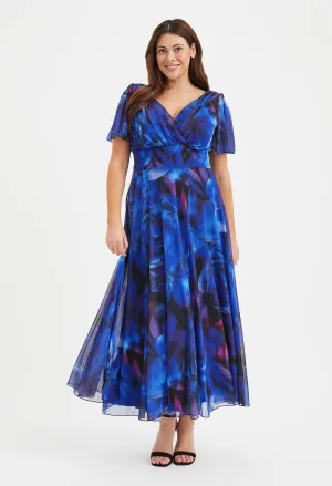 Isabelle Curve  Angel Sleeve Maxi Dress