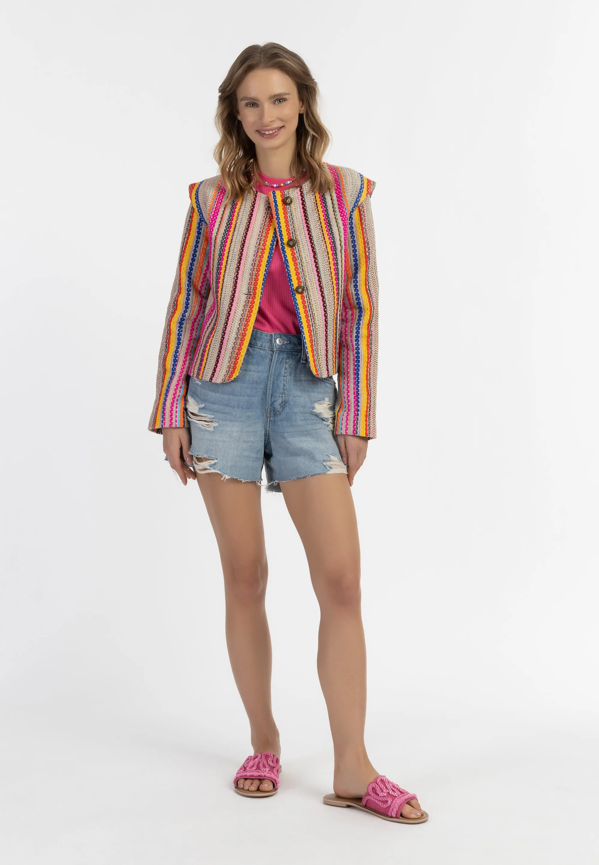 IZIA Women's Short Blazer Jacket