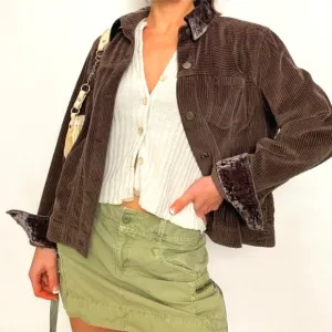 J. Jill Corduroy Button Down Jacket with Velvet Collar