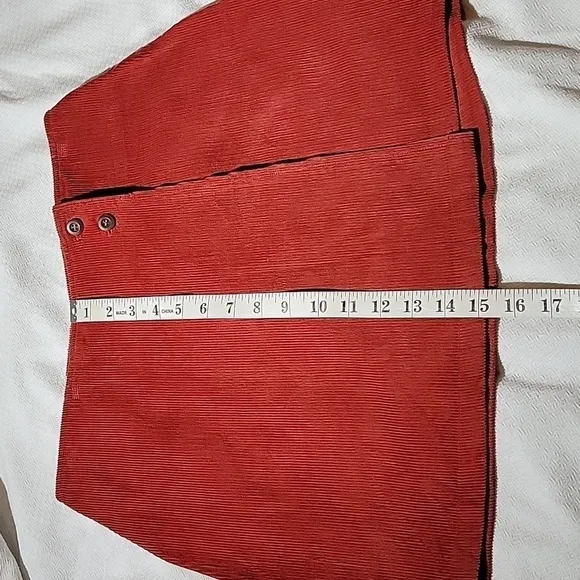 J.Crew Brick Red Corduroy Mini Skirt Size 6