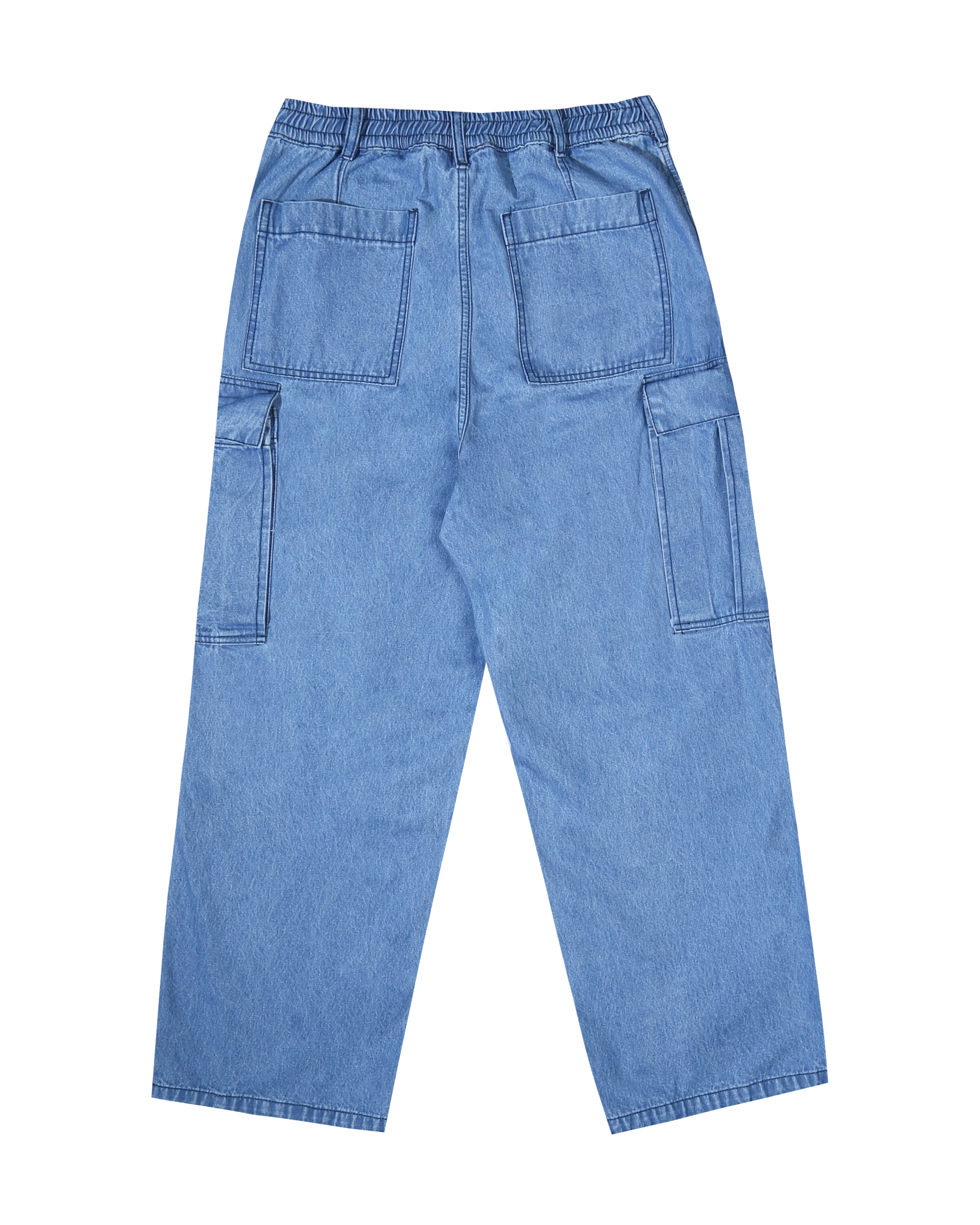 JEANS CARGO PANTS - LIGHT BLUE