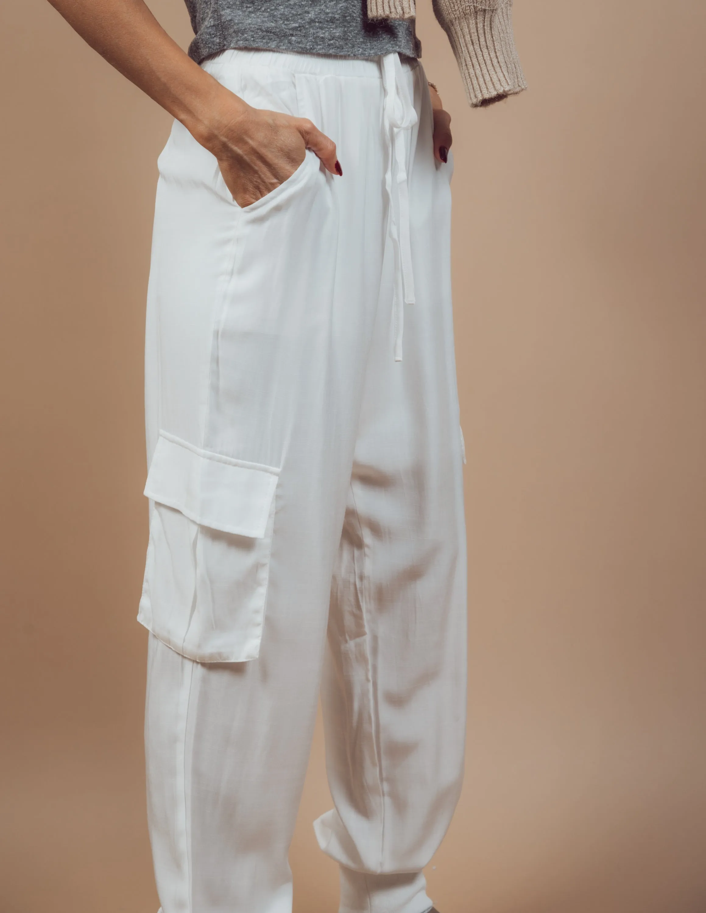 Jensyn Satin Cargo Pants