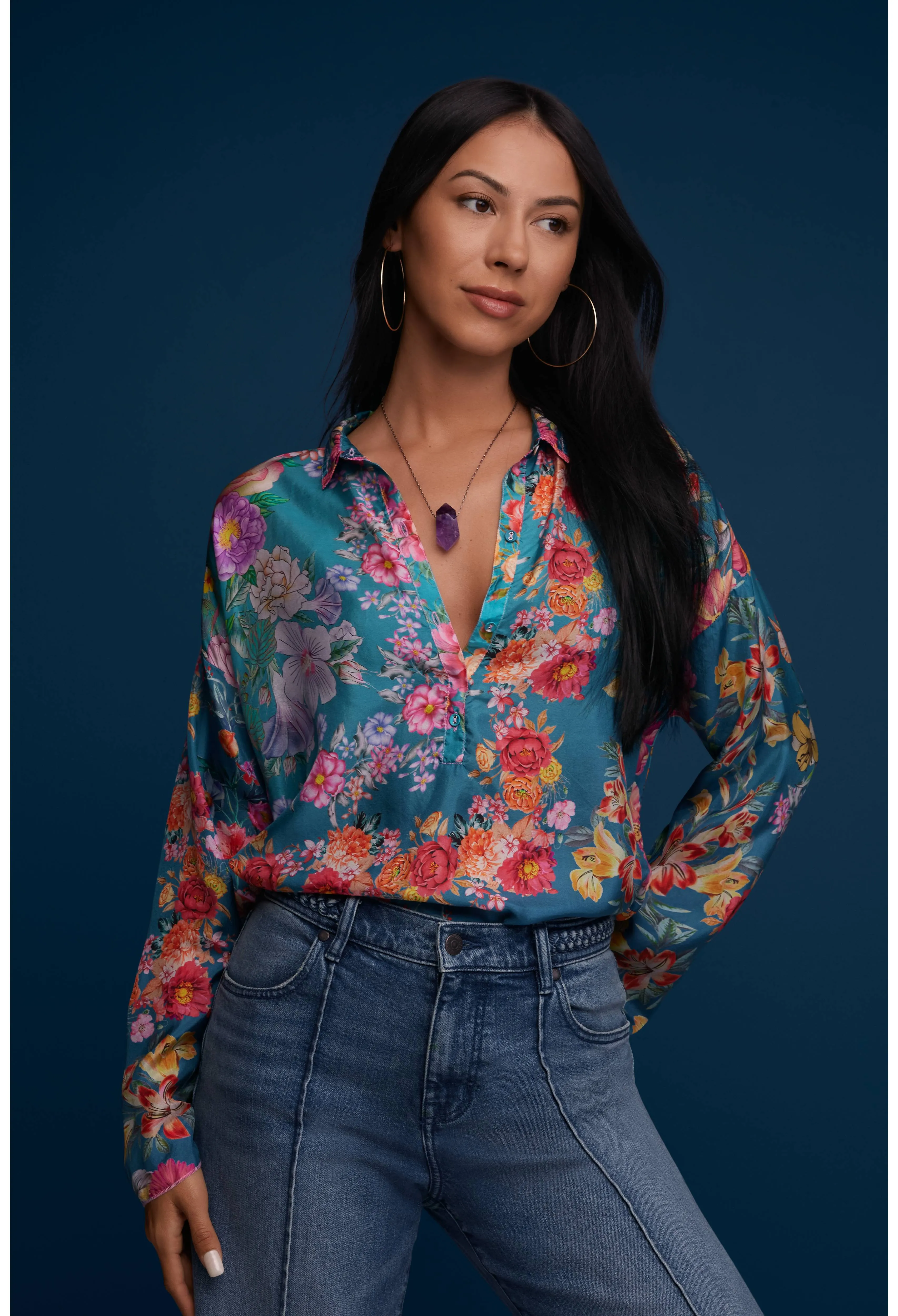Johnny Was Neutra Mara Blouse