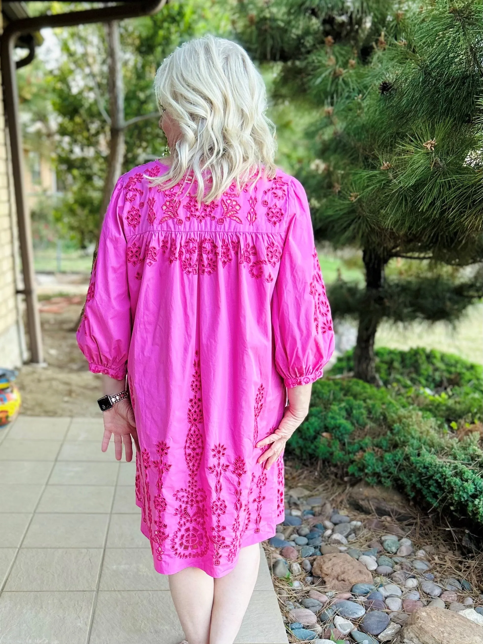 Johnny Was Pink Primrose Mini Dress