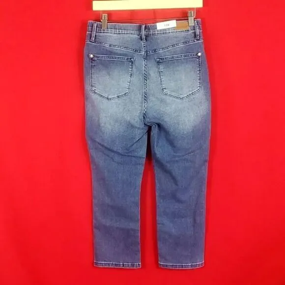 JUDY BLUE High Rise Cool Denim Pull On Capri Jeans Size 7/28 Skinny Fit
