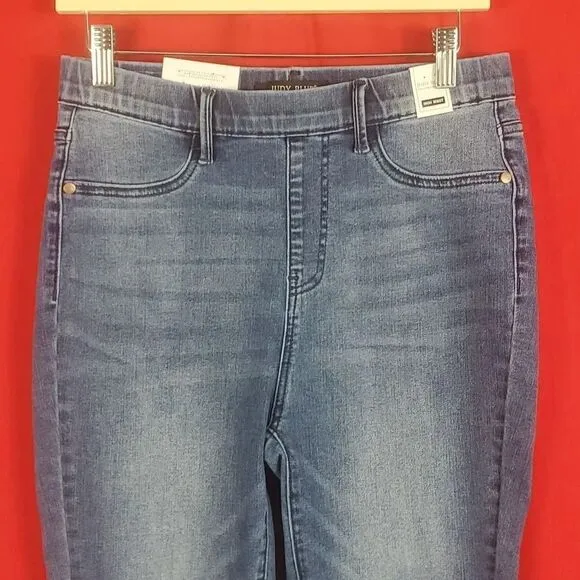 JUDY BLUE High Rise Cool Denim Pull On Capri Jeans Size 7/28 Skinny Fit