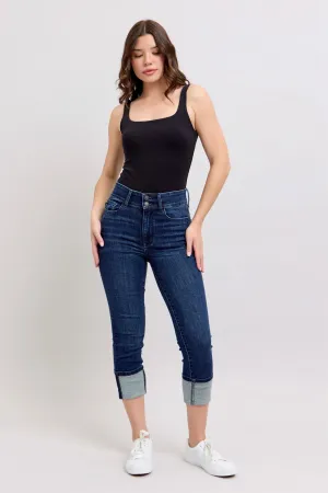 Judy Blue High Waist Double Waistband Capri
