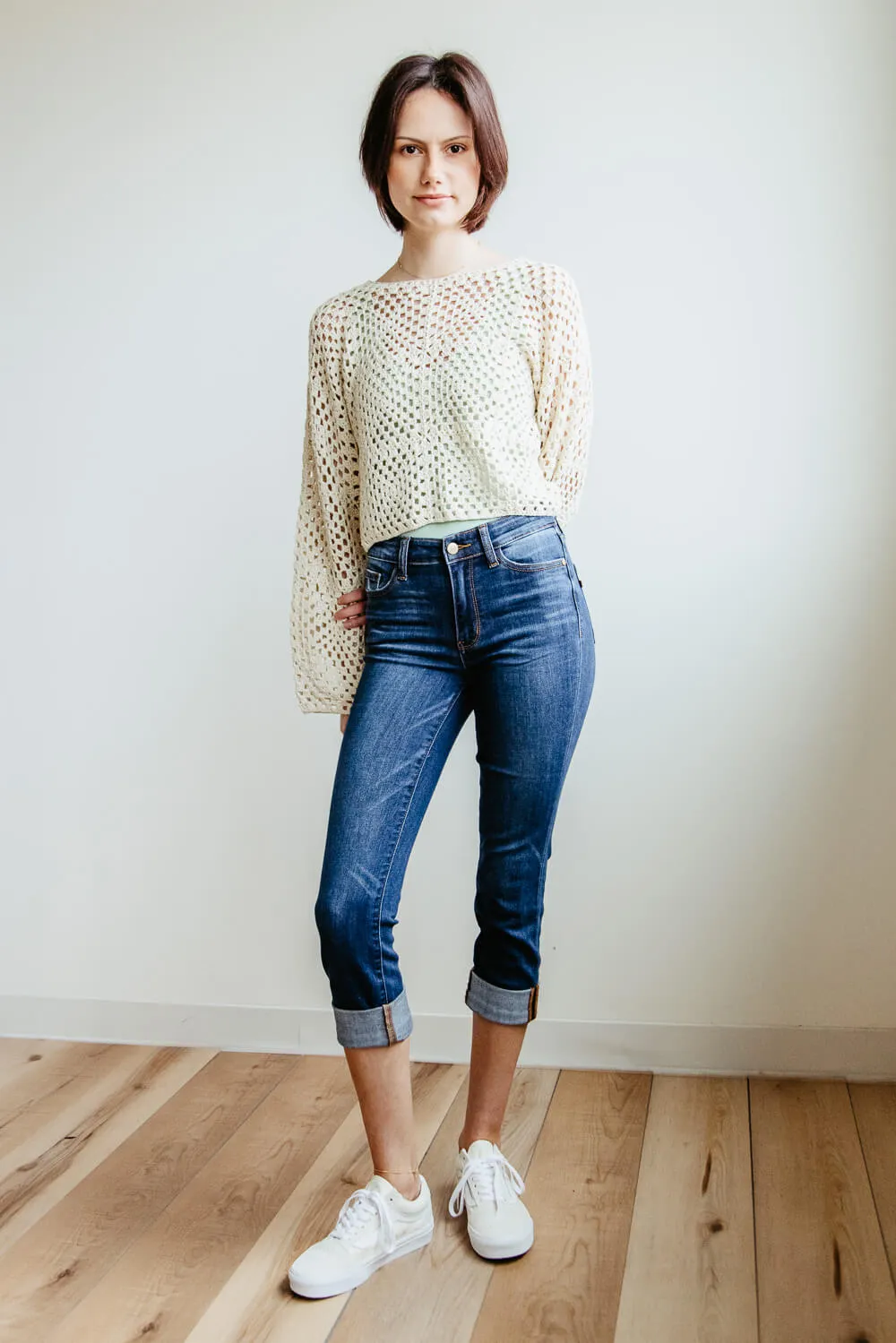Judy Blue Mr Vintage Cuff Capri Skinny Jeans for Women | 72115REG