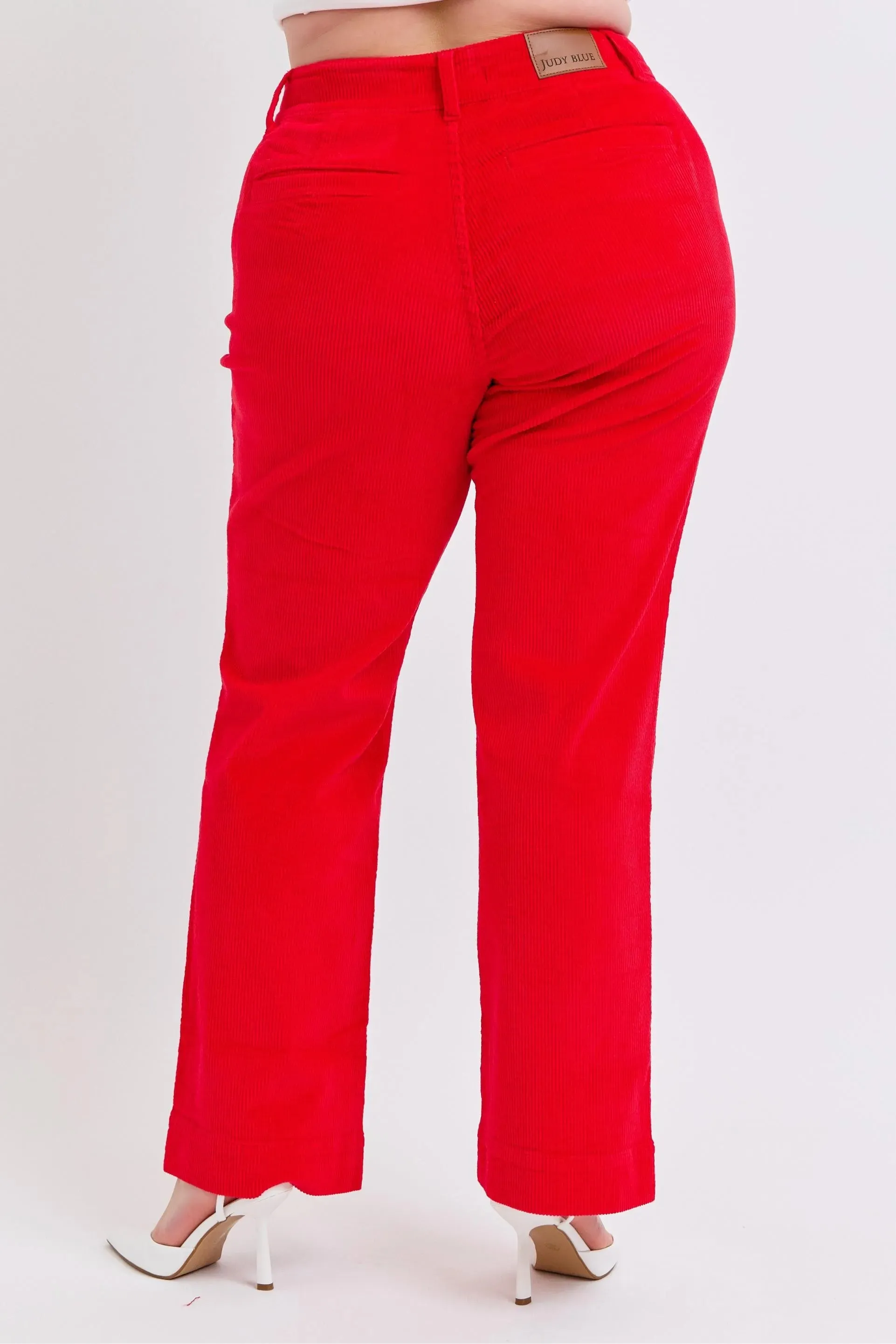 Judy Blue Plus Size High Waist Corduroy Trouser Wide