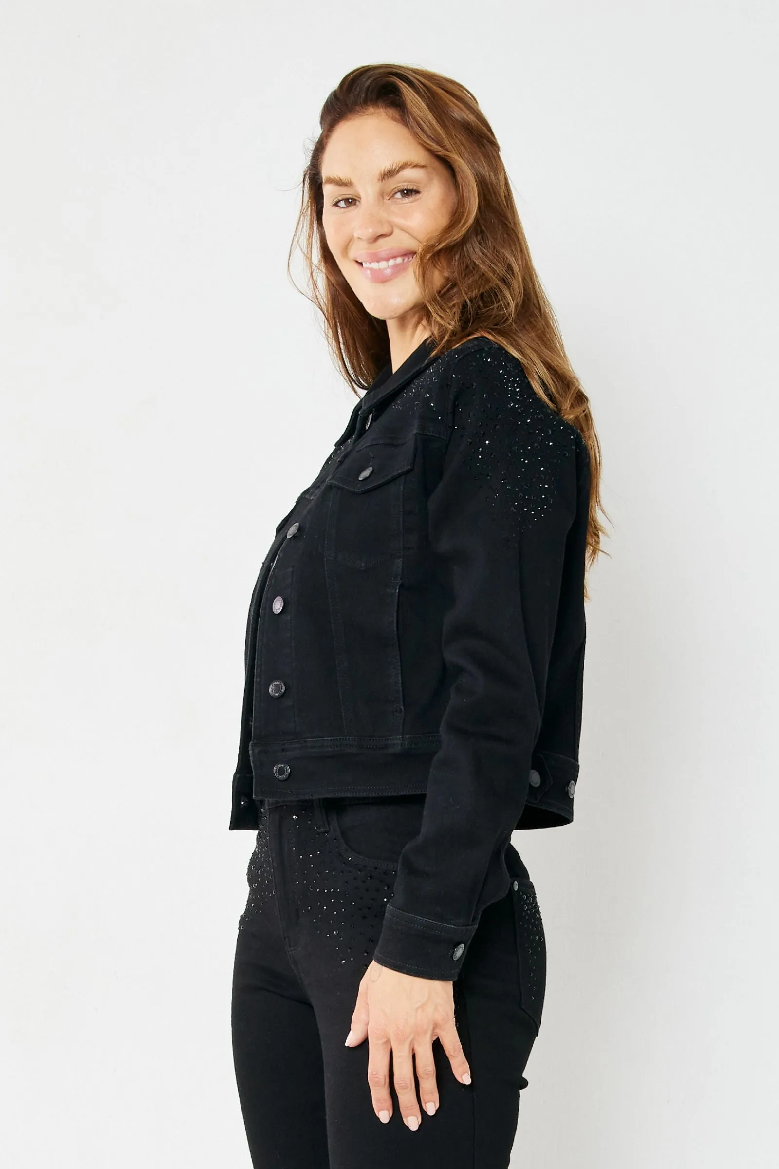 Judy Blue Plus Size Rhinestone Embellished Jacket