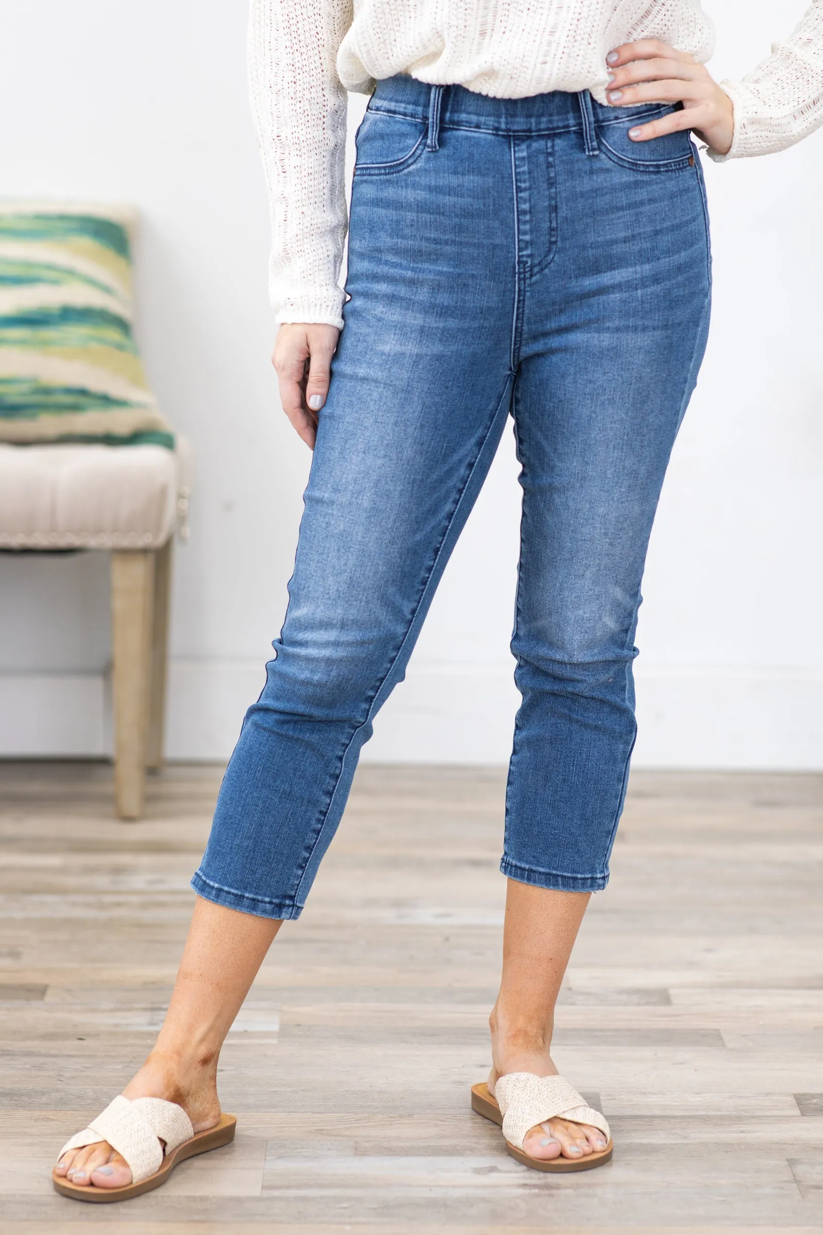 Judy Blue Pull On Cooling Denim Capris