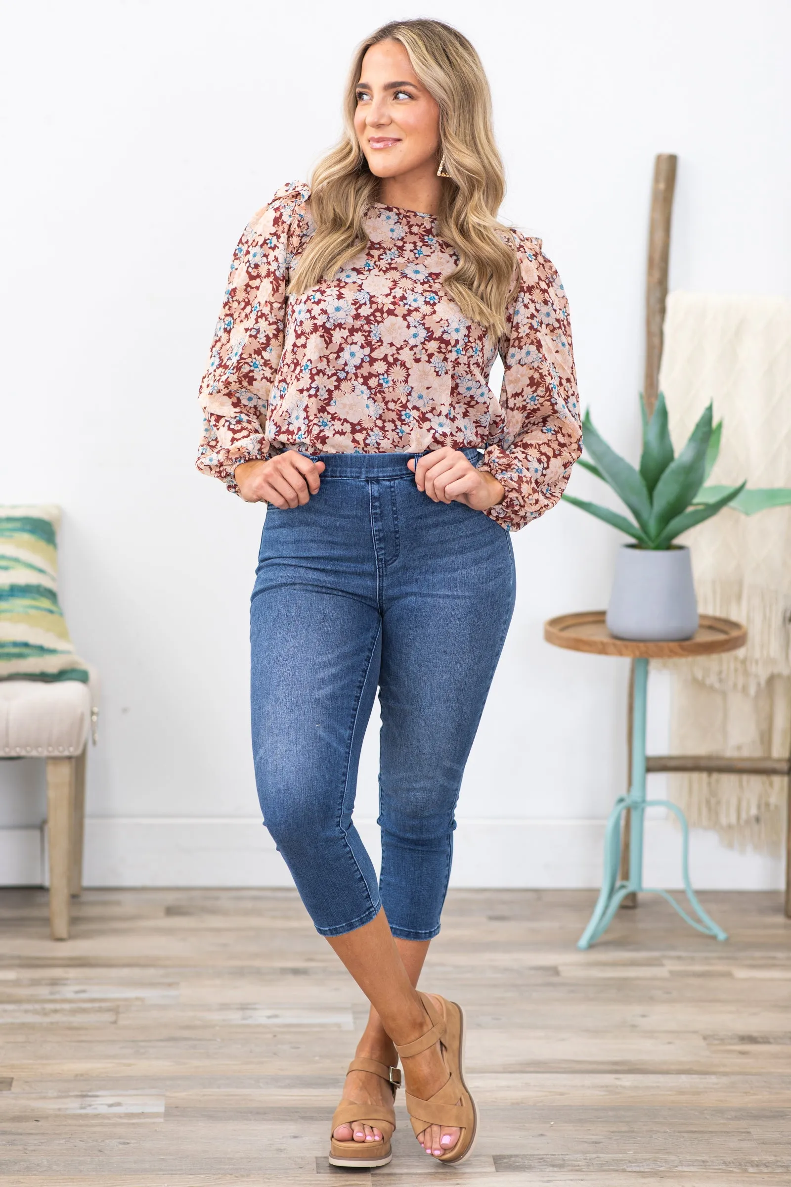 Judy Blue Pull On Cooling Denim Capris