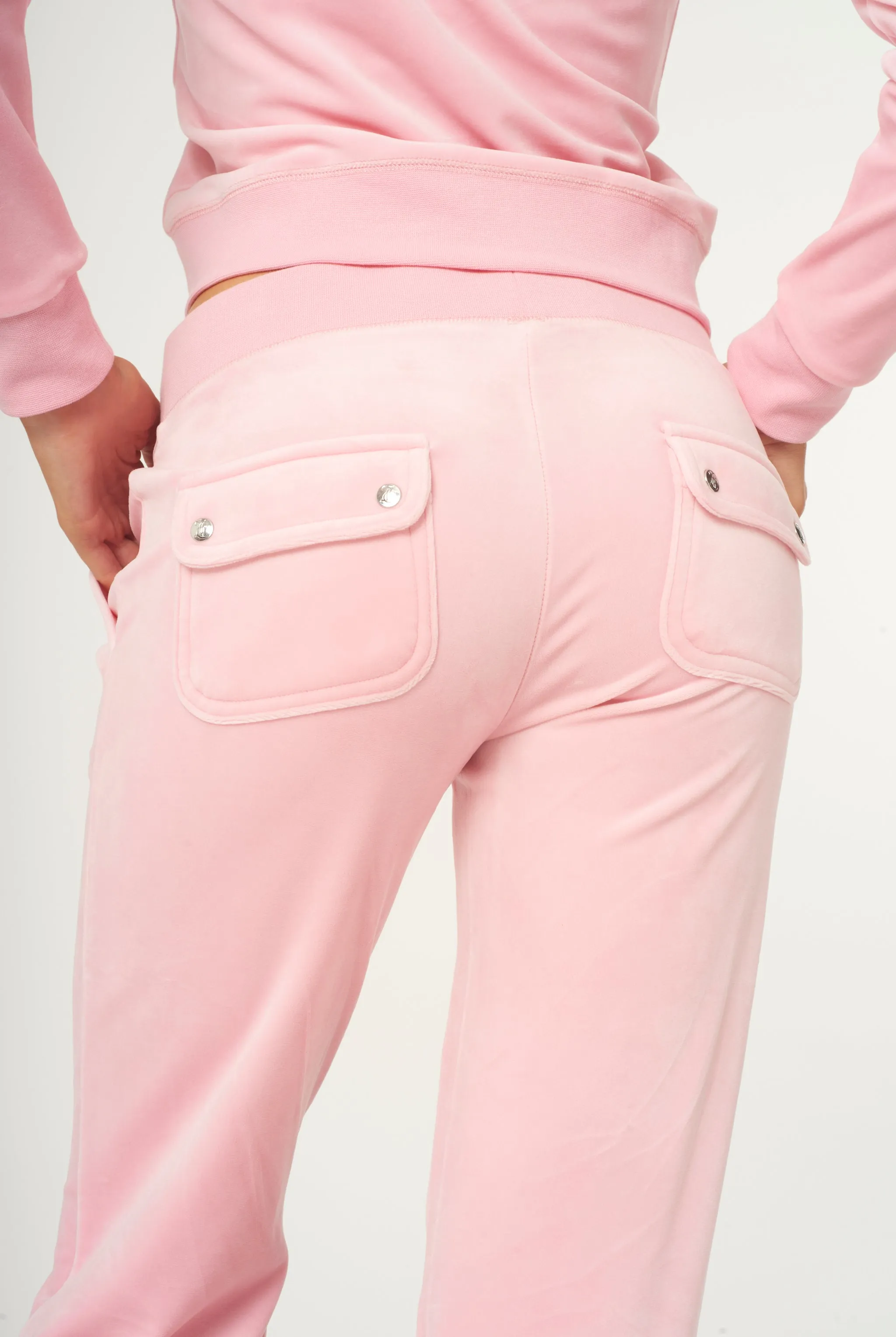 JUICY PINK CLASSIC VELOUR DEL RAY POCKETED BOTTOMS