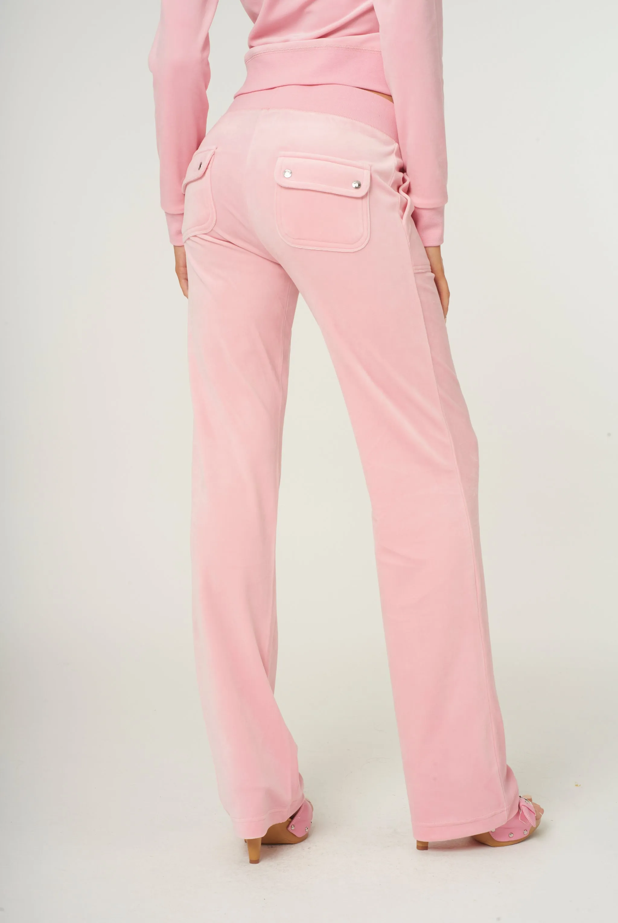 JUICY PINK CLASSIC VELOUR DEL RAY POCKETED BOTTOMS
