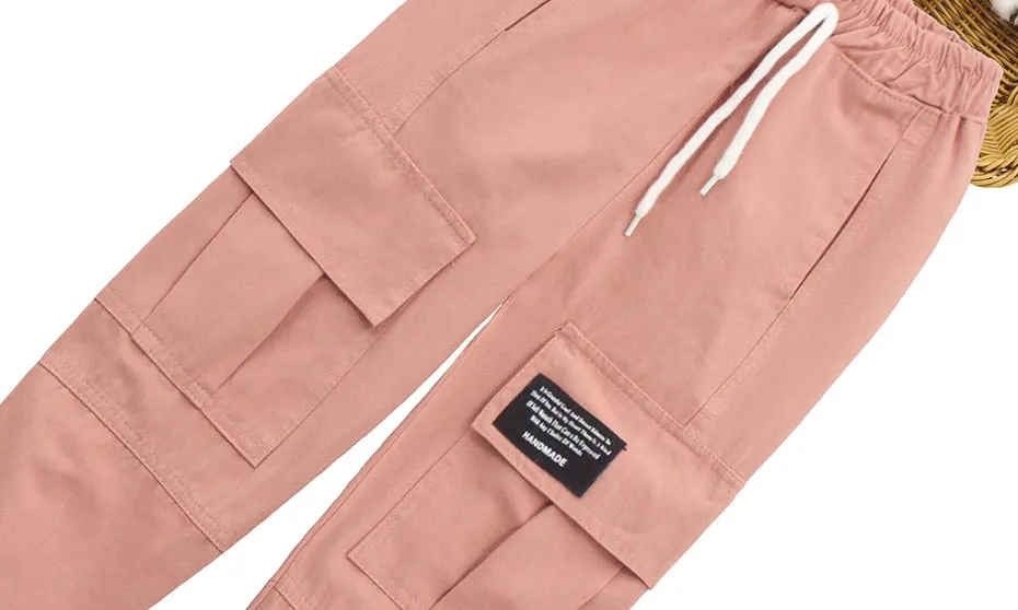 Junior Girls Trendy Cargo Pants With Pockets