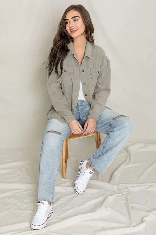 Juniors Corduroy Jacket