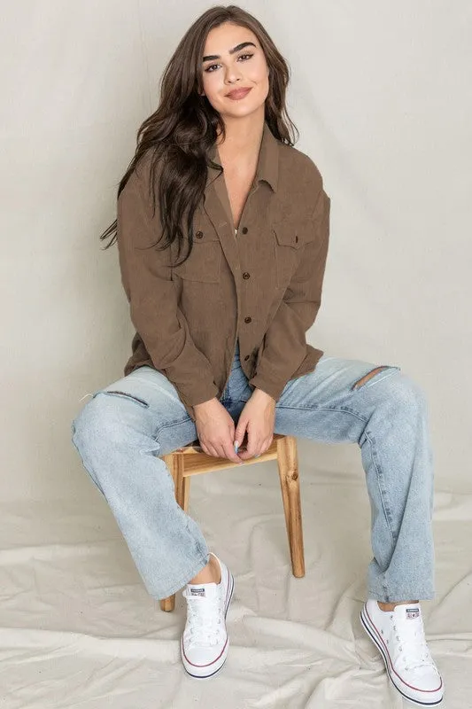 Juniors Corduroy Jacket
